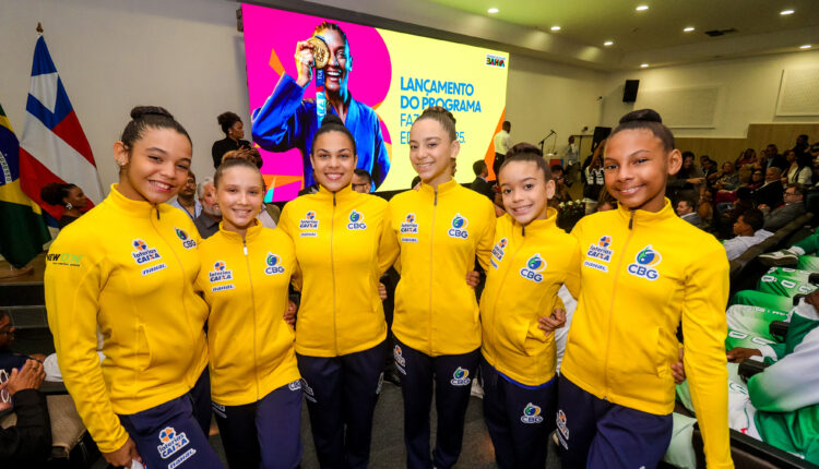 Atletas da ginástica no Lançamento do FazAtleta 22025 – Ricardo Filho Ascom Setre